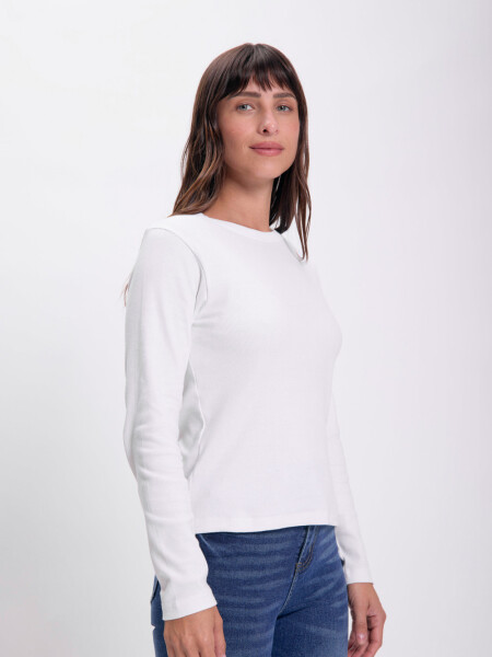Remera rib Blanco