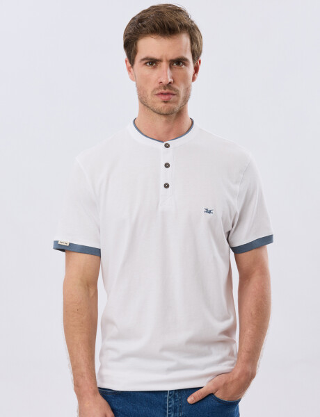 REMERA POLO CUELLO MAO Blanco