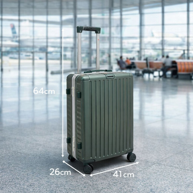 Valija Rígida de Policarbonato con Ruedas 24' Verde