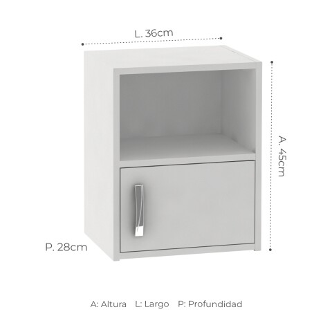 Kit de escritorio con mesa auxiliar y repisa Blanco