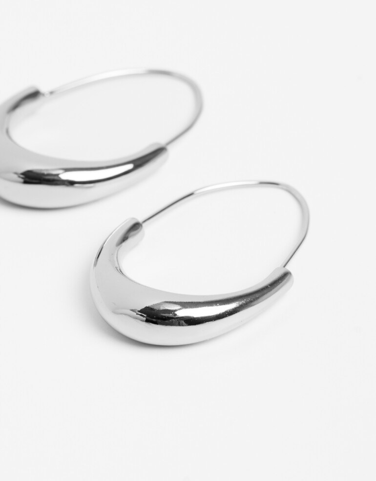 Aros Argollas Metal Aros Argollas - Plateado