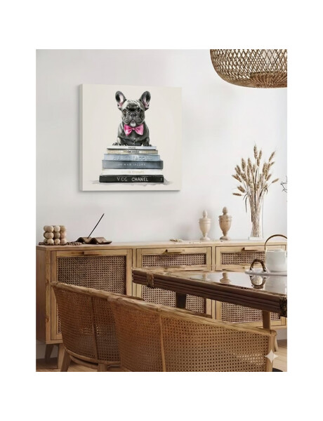 CUADRO CANVAS 40x40cm PERRO BULLDOG NEGRO 2 CUADRO CANVAS 40x40cm PERRO BULLDOG NEGRO 2