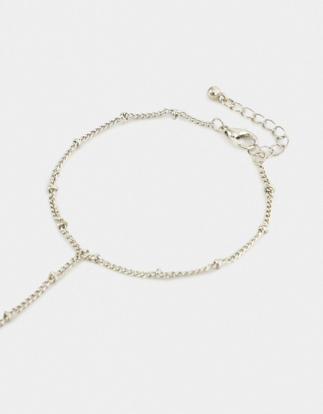 Pulseras Flexibles Pulsera Flexible Con Anillo - Plateado