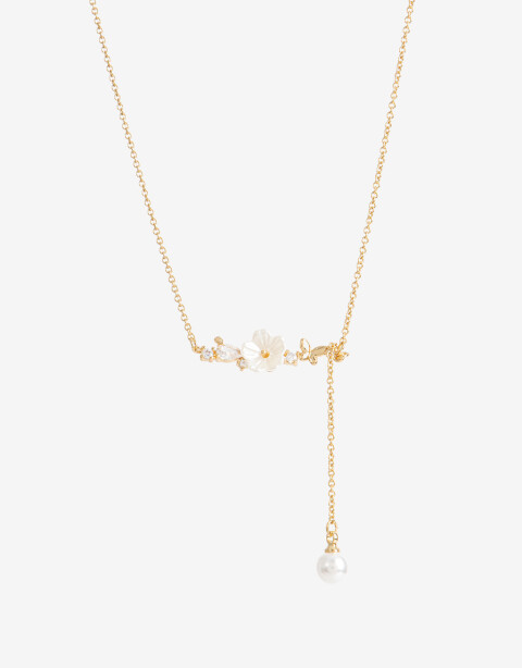 Cadena Corta con Dije Cubic zirconia Collar Con Dije Cubic Zirconia - Dorado