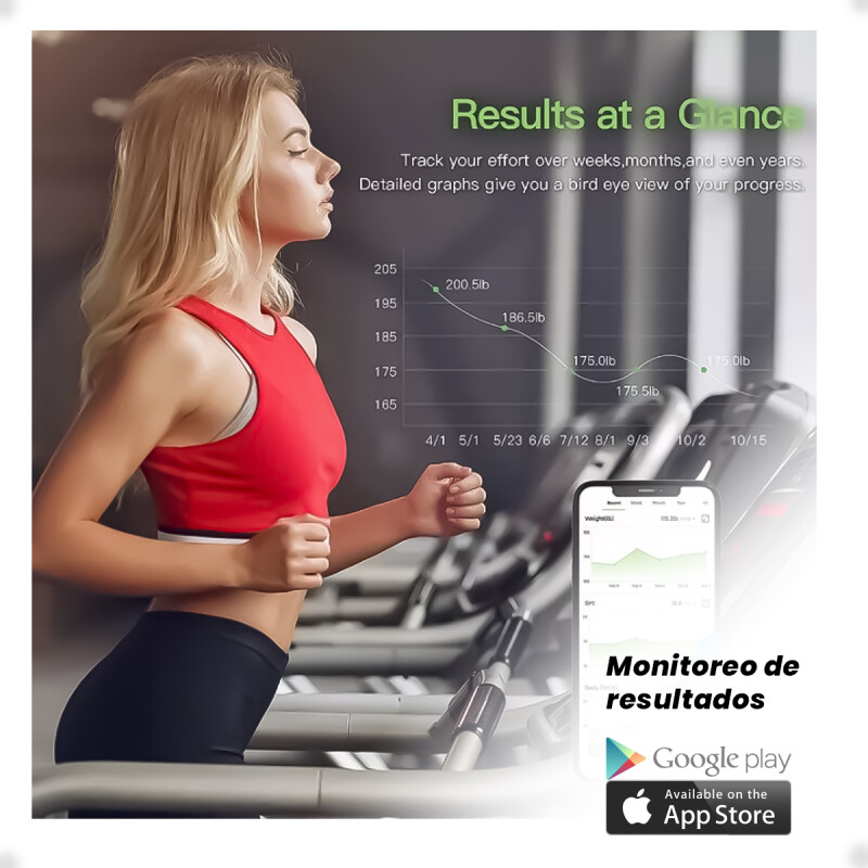 Balanza Smart Con App Para Celular Compatible con Google Fit Apple Health Negro
