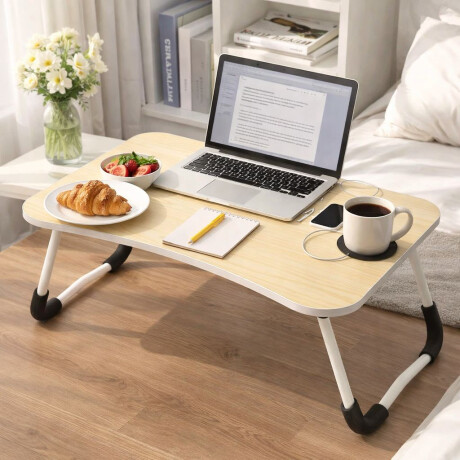 Mesa Plegable para Desayuno Madera Natural Clara