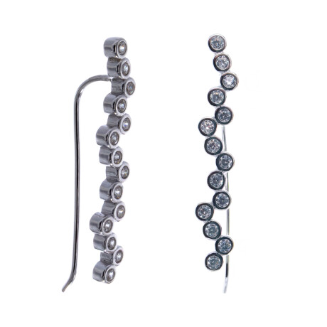 Par de trepadoras de plata 925 con circonias. Par de trepadoras de plata 925 con circonias.