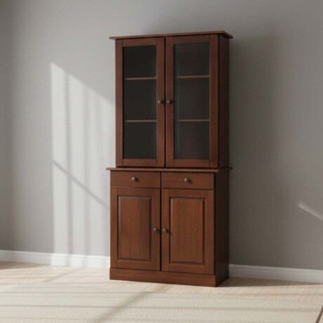 APARADOR/CRISTALERO PINO MARRON CRISTALERO AGATA