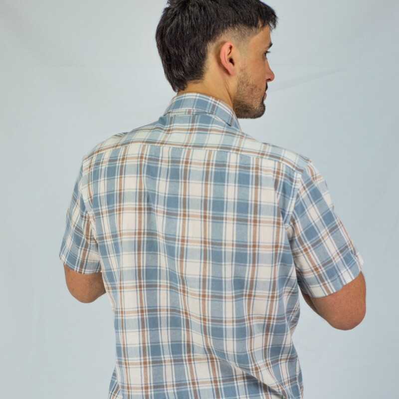 Camisa a cuadros Hilton Light Blue