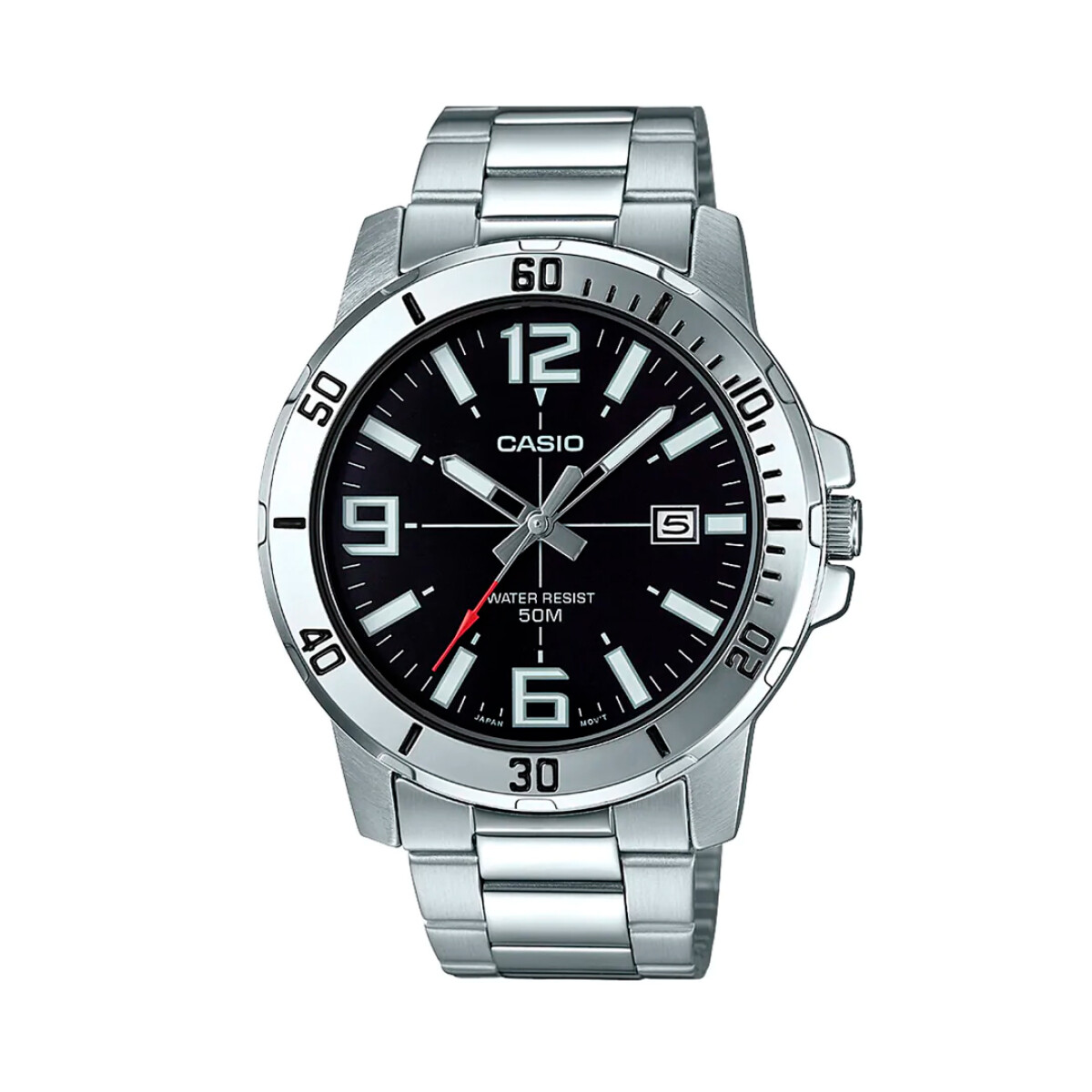 Reloj CASIO MTPVD01D-1BVUDF en Acero Plateado Esfera 45mm 