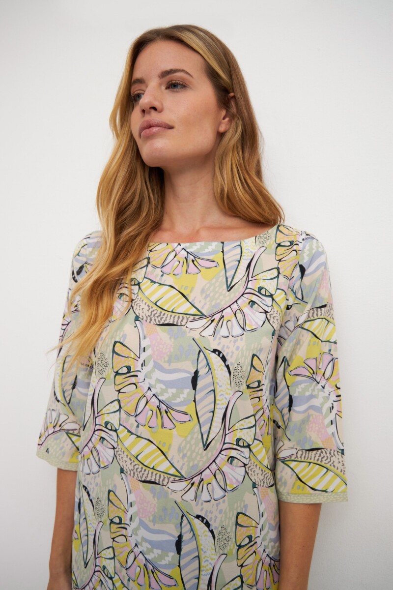Túnica estampada verde pastel