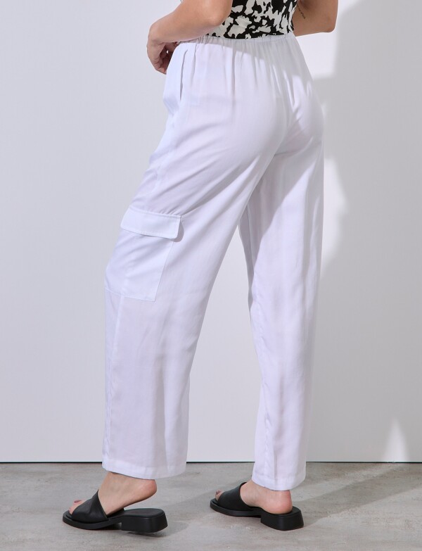 Pantalon Cargo BLANCO