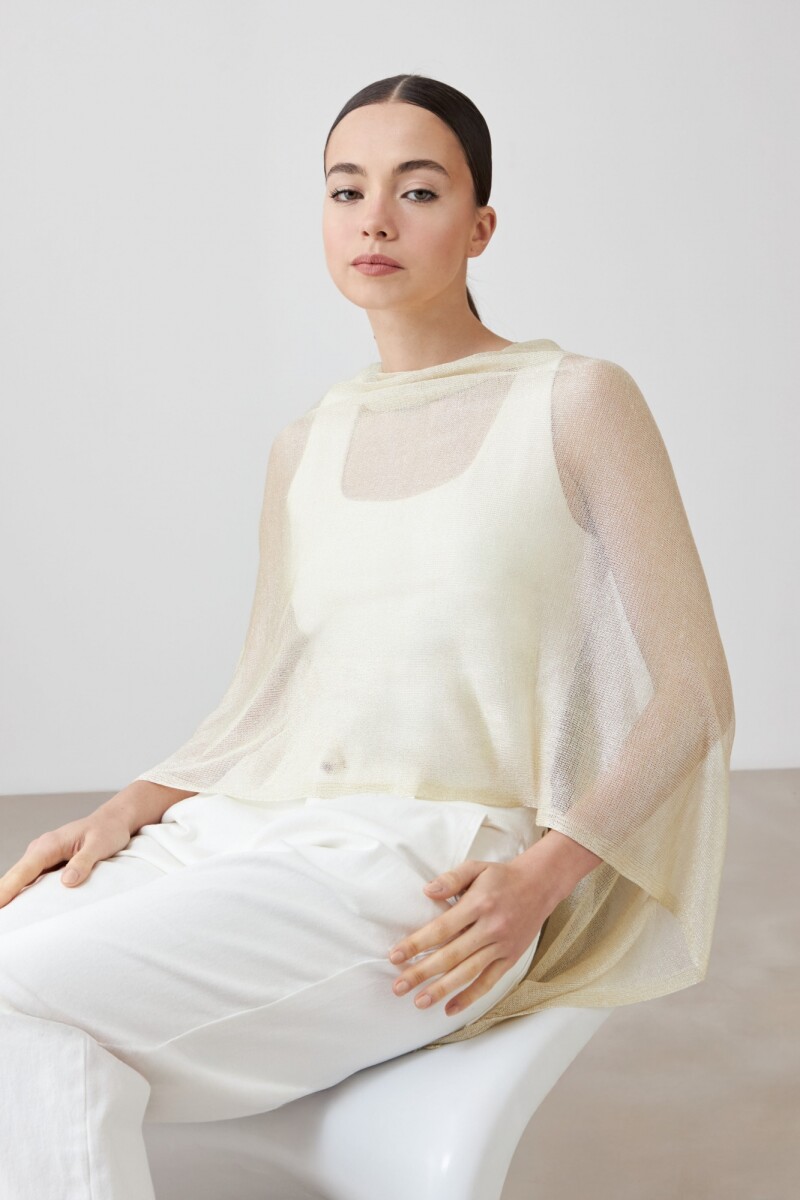 Capa con lurex - crudo 