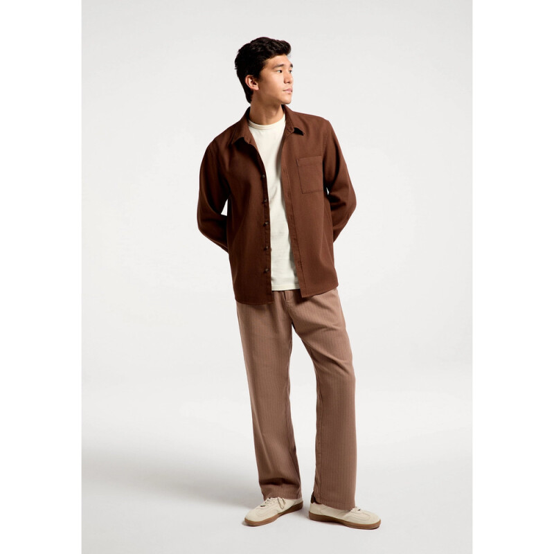 CAMISA ML MASC MARROM