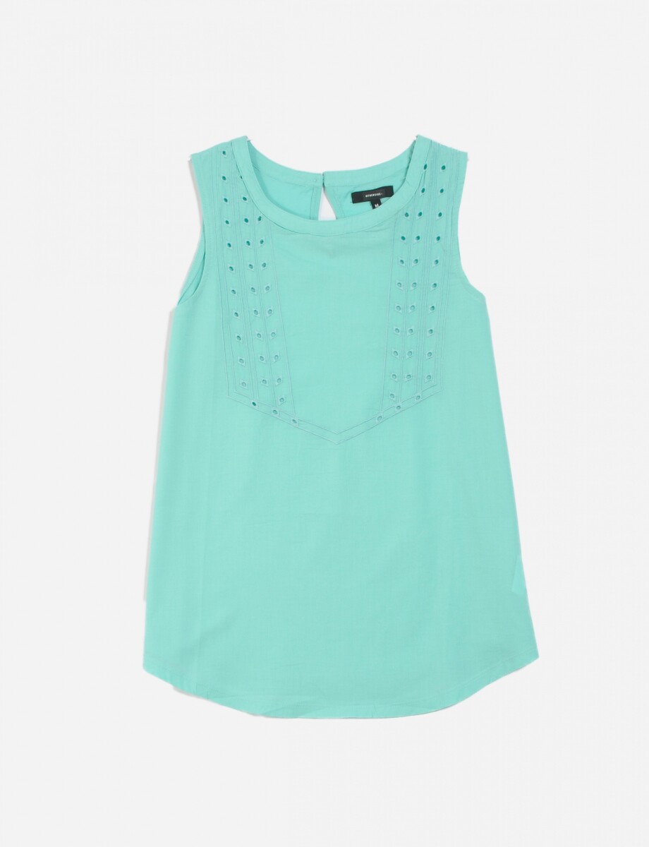 Blusa con calado - Menta 