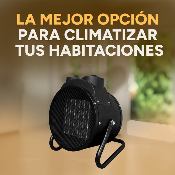 Caloventilador Cañon 2000W Eléctrico Potente 3 Modos Estufa Variante Color Negro