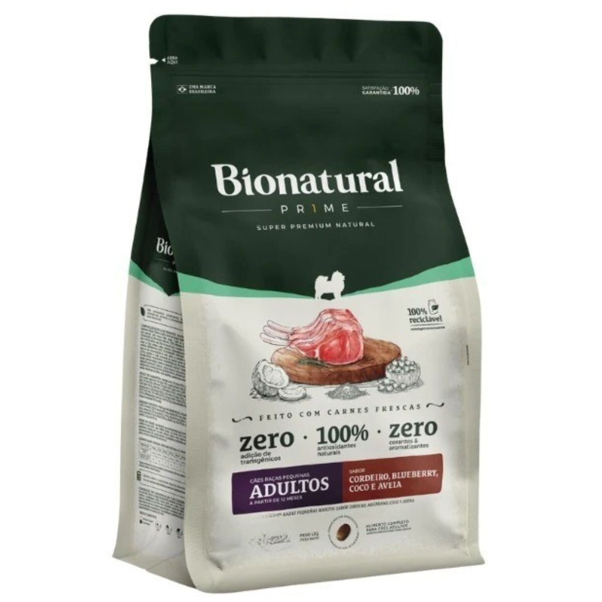 BIONATURAL PRIME PERRO ADULTO RAZA PEQUEÑA CORDERO 10,1 KG 