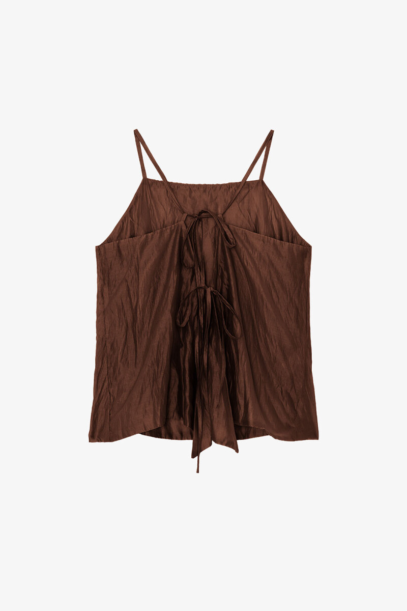 TOP ARRUGADO Marron