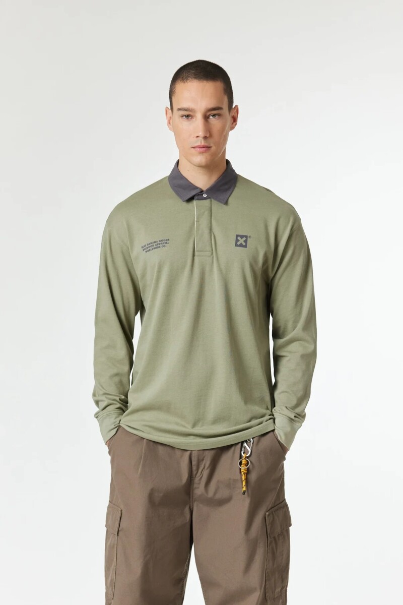 ATLAS LONG SLEEVE POLO Verde