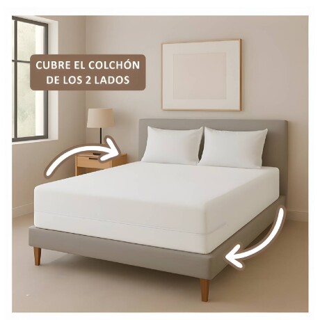 Funda de Colchón Lumax con cierre 2 Plazas x20cm Blanco
