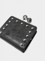 Cartera Con Tachuelas Y Cierre De Boquilla negro