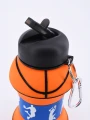 BOTELLA PELOTA BASKET SILICONA NARANJA
