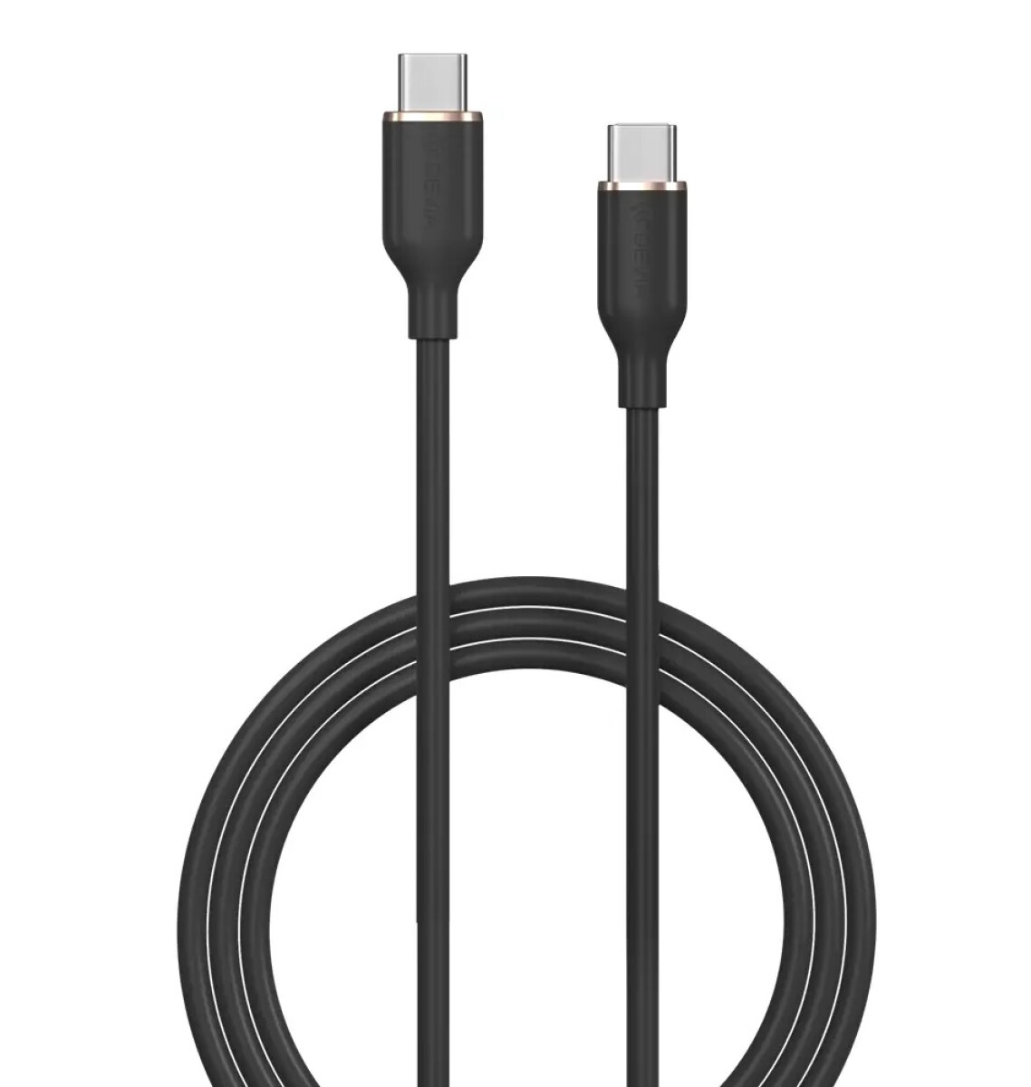 CABLE USB-C A USB-C SILICONE PD 3A 1.2M JELLY SERIES - Black 