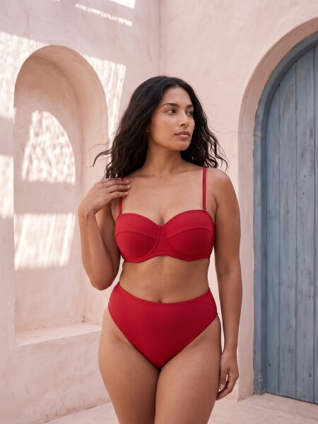 BIKINI TIRO ALTO ROJO