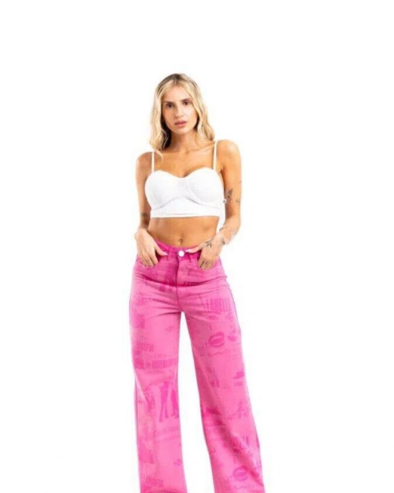 Pantalon Color Rosado By La Bellamafia U