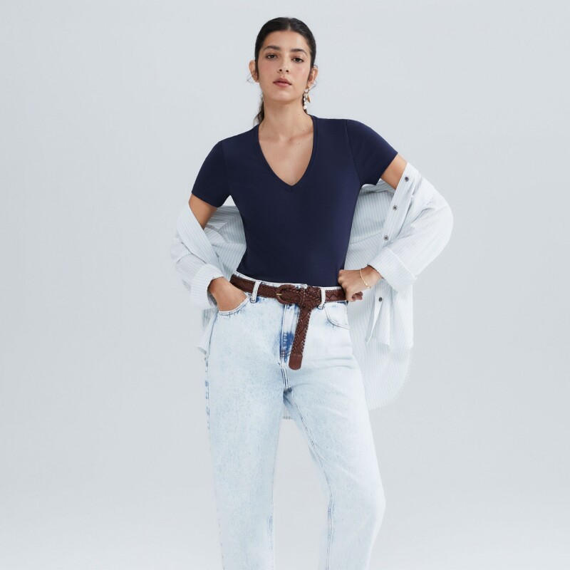 BLUSA MM FEM AZUL ESCURO