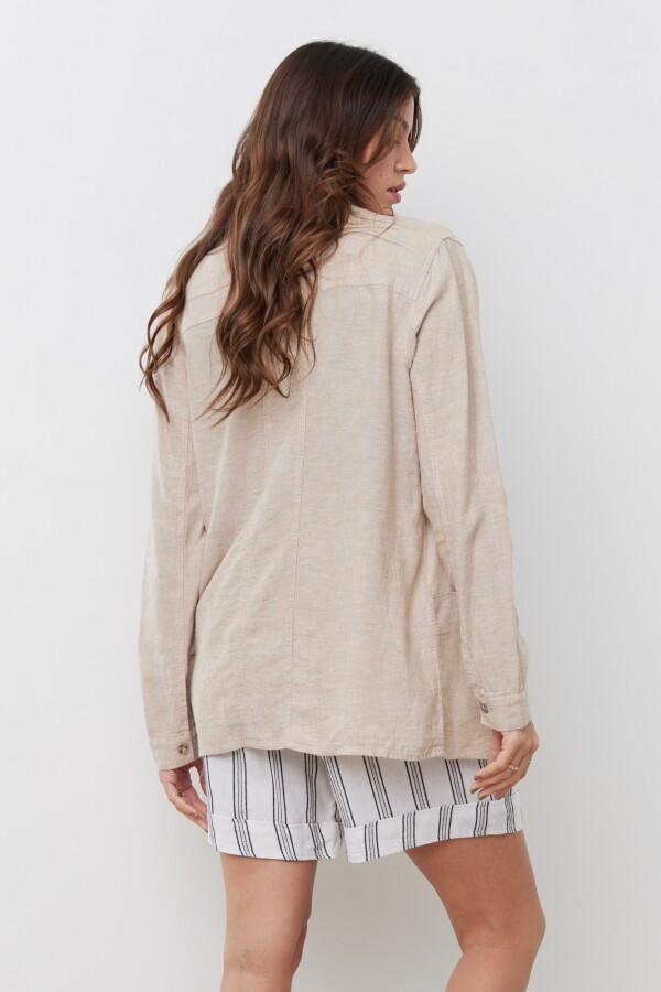 Sobrecamisa Lino TOSTADO