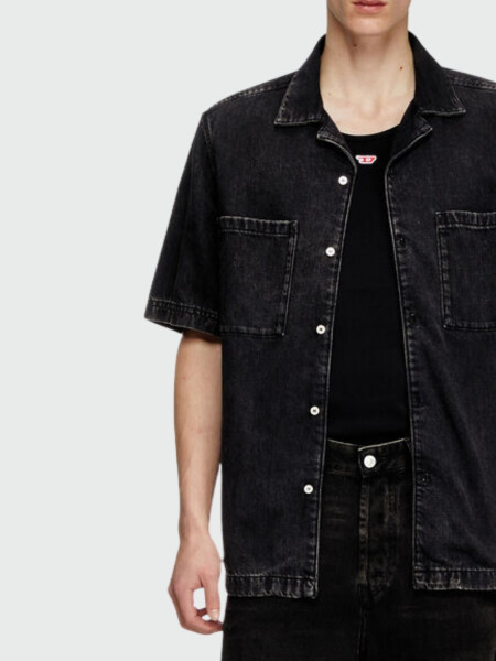 DIESEL - Camisa D- Parocorto Negro