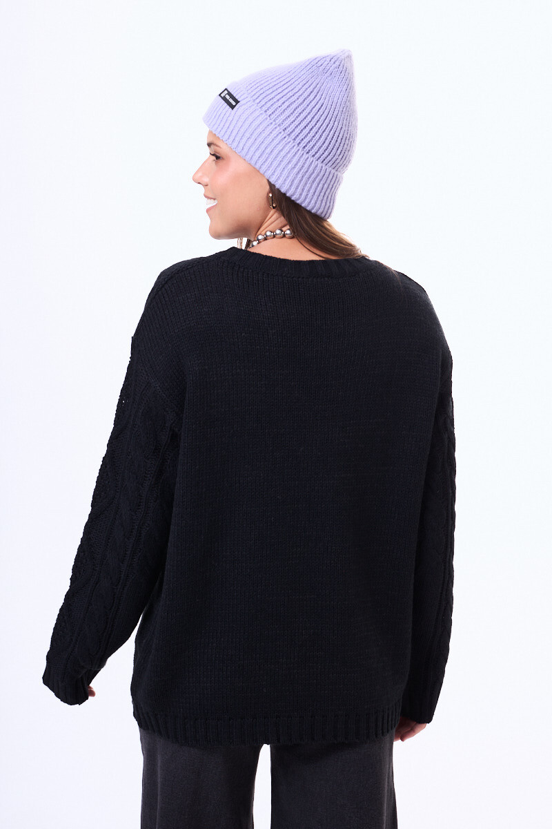 Buzo tejido Garzon Negro