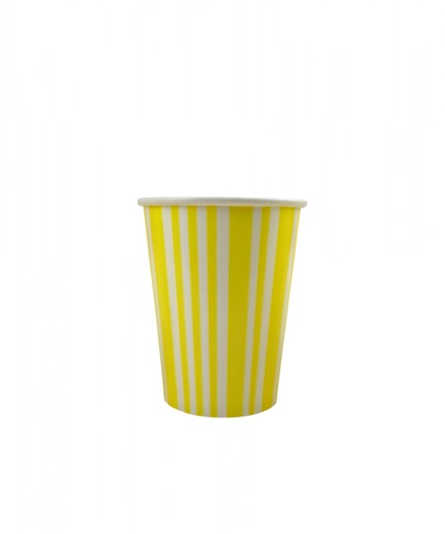 Vaso polipapel 8 oz AMARILLO LINES