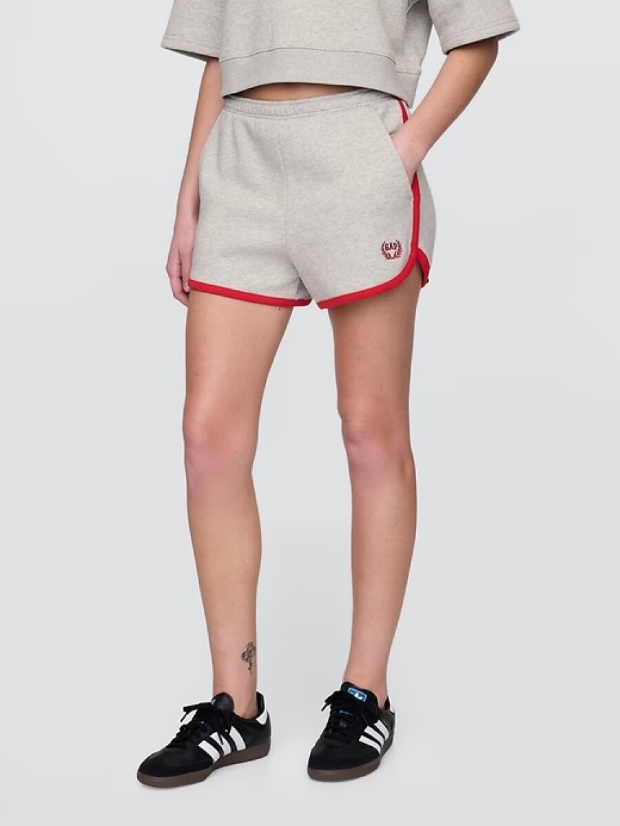 Short Deportivo Logo Gap Mujer - Light Heather Grey 
