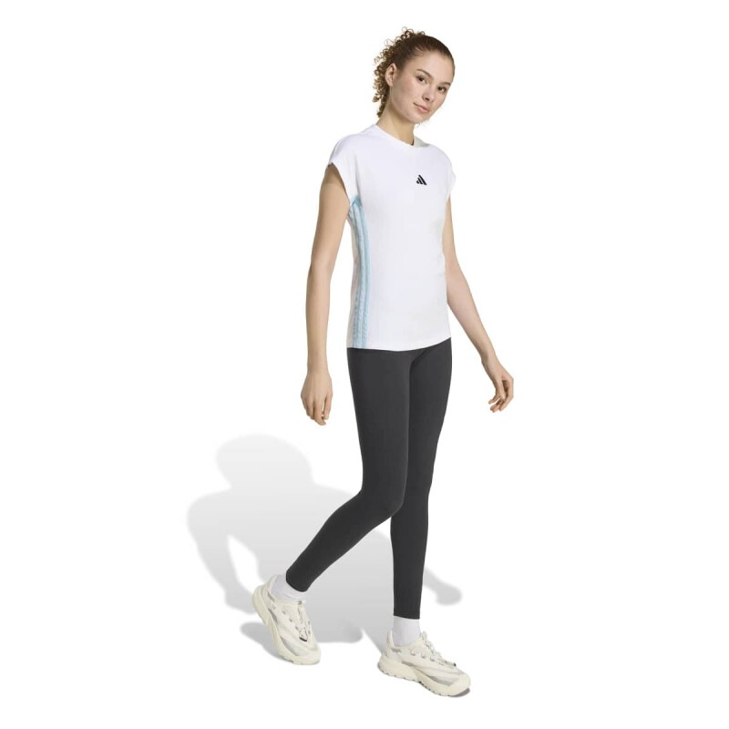 REMERA ADIDAS W 3S T WC MUJER KD9444 Blanco-celeste