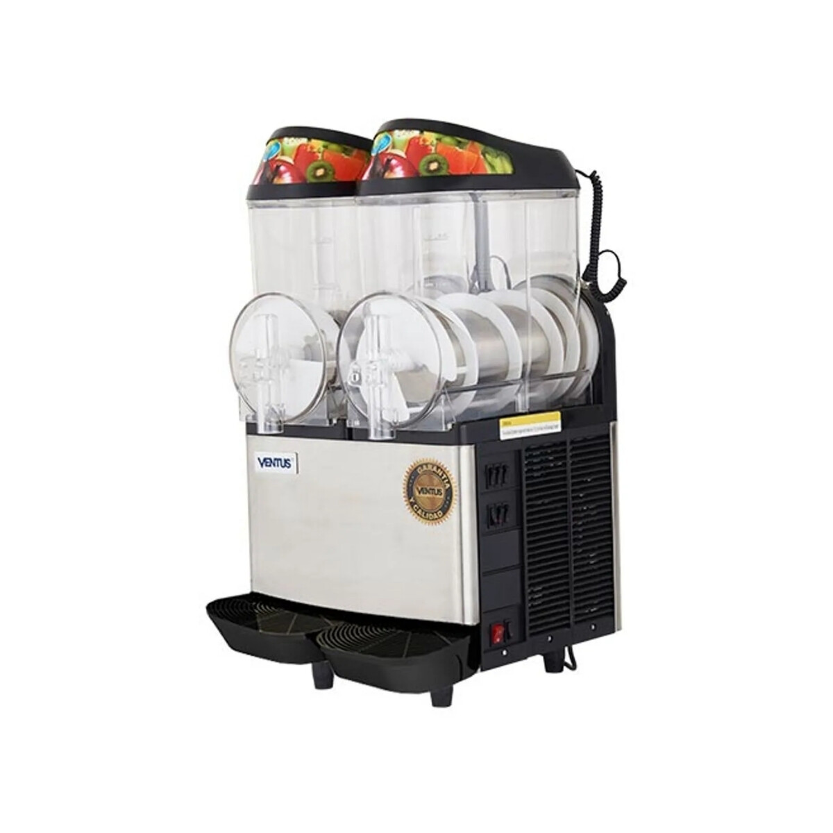 Maquina de Granizado con Cenefa 2 Cubas 12 Litros c/u 