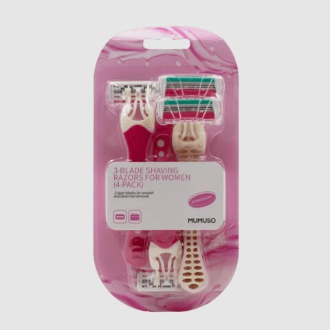 NAVAJAS DE AFEITAR DE 3 HOJAS PARA MUJER (PACK DE 4) NAVAJAS DE AFEITAR DE 3 HOJAS PARA MUJER (PACK DE 4)