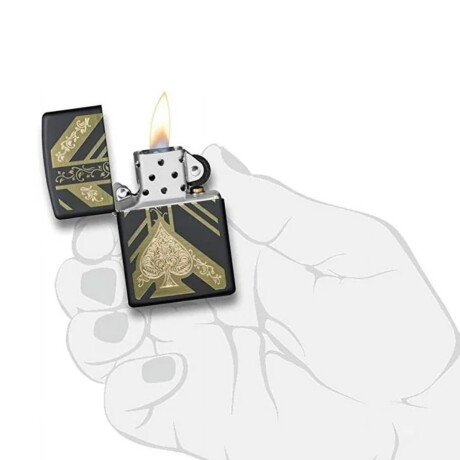 Encendedor Zippo Ace of Spades negro mate - 29998 Encendedor Zippo Ace of Spades negro mate - 29998