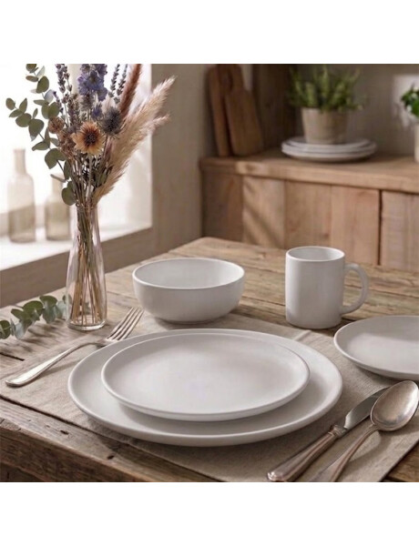 SET 16PZAS STONEWARE D27-20-16/380ML HUDSON WHITE SET 16PZAS STONEWARE D27-20-16/380ML HUDSON WHITE