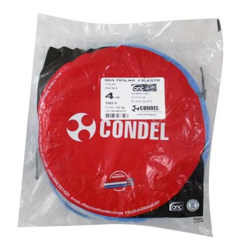 CABLE MULTIFILAR 4,00MM2 CELESTE CONDEL CABLE MULTIFILAR 4,00MM2 CELESTE CONDEL
