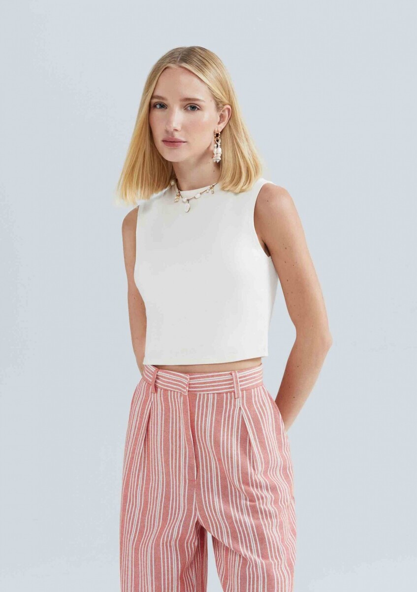 MUSCULOSA CROPPED BÁSICA - BEIGE 