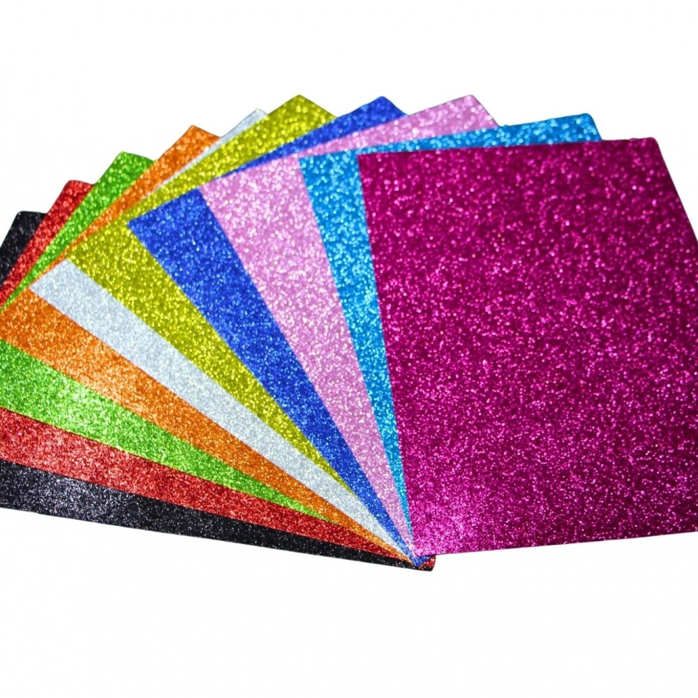 HOJAS CON BRILLANTINA TAMAÑO A4 PAQUETE DE 10 HOJAS HOJAS CON BRILLANTINA TAMAÑO A4 PAQUETE DE 10 HOJAS