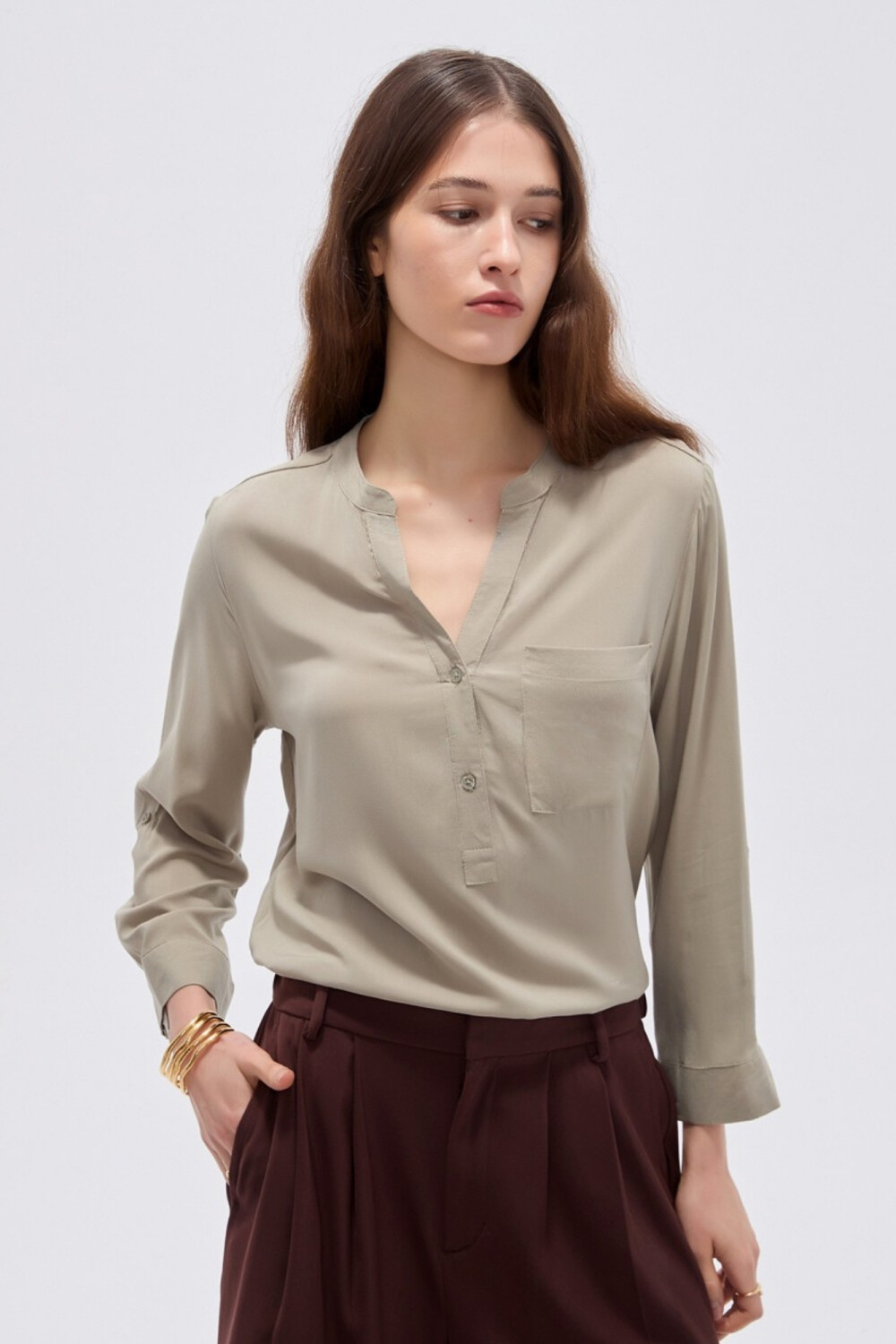 Blusa Au Verde Grisaceo