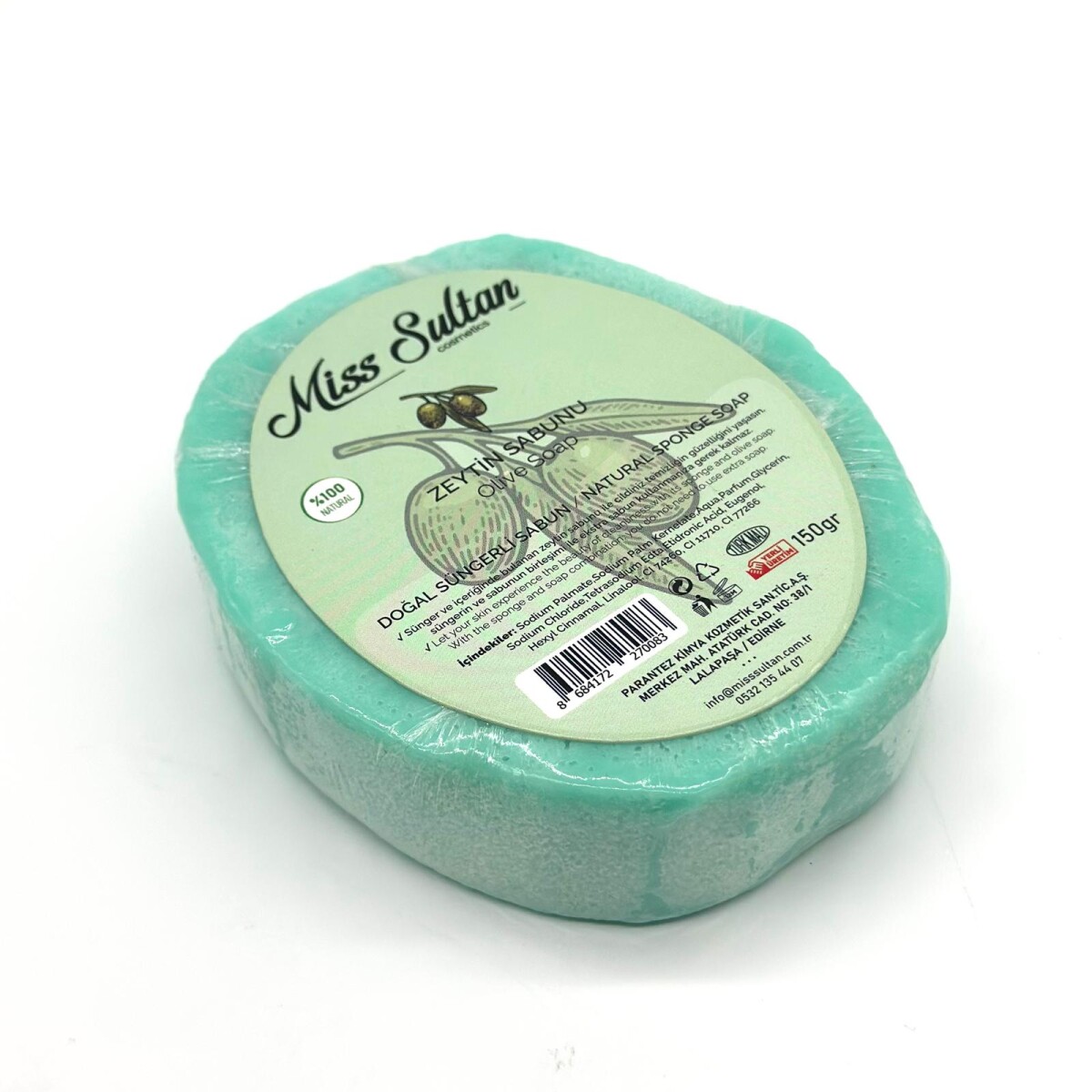 Jabón orgánico con esponja - Oliva 