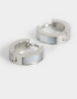 Aros Argollas Premium Silver Argollas De Acero Quirurgico - Plateado