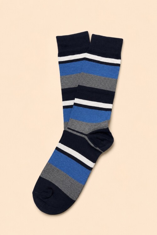 Medias Stripes Celeste