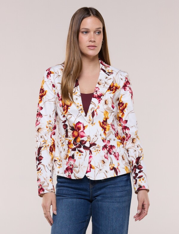Blazer Flores BLANCO/MULTI
