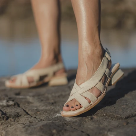 SANDALIAS VENET - CUERO ZARA BEIGE