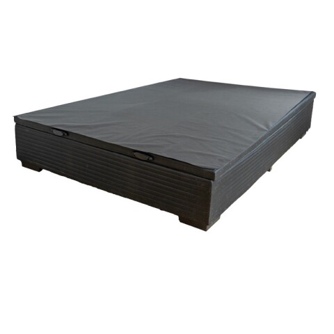 Box Baúl Negro Para Colchón De 2 Plazas 1.38 X 1.88m Box Baúl Negro Para Colchón De 2 Plazas 1.38 X 1.88m